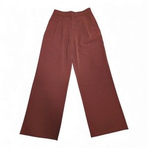 Aha Selected Pleated Wide-Leg Trousers  Red Sz S